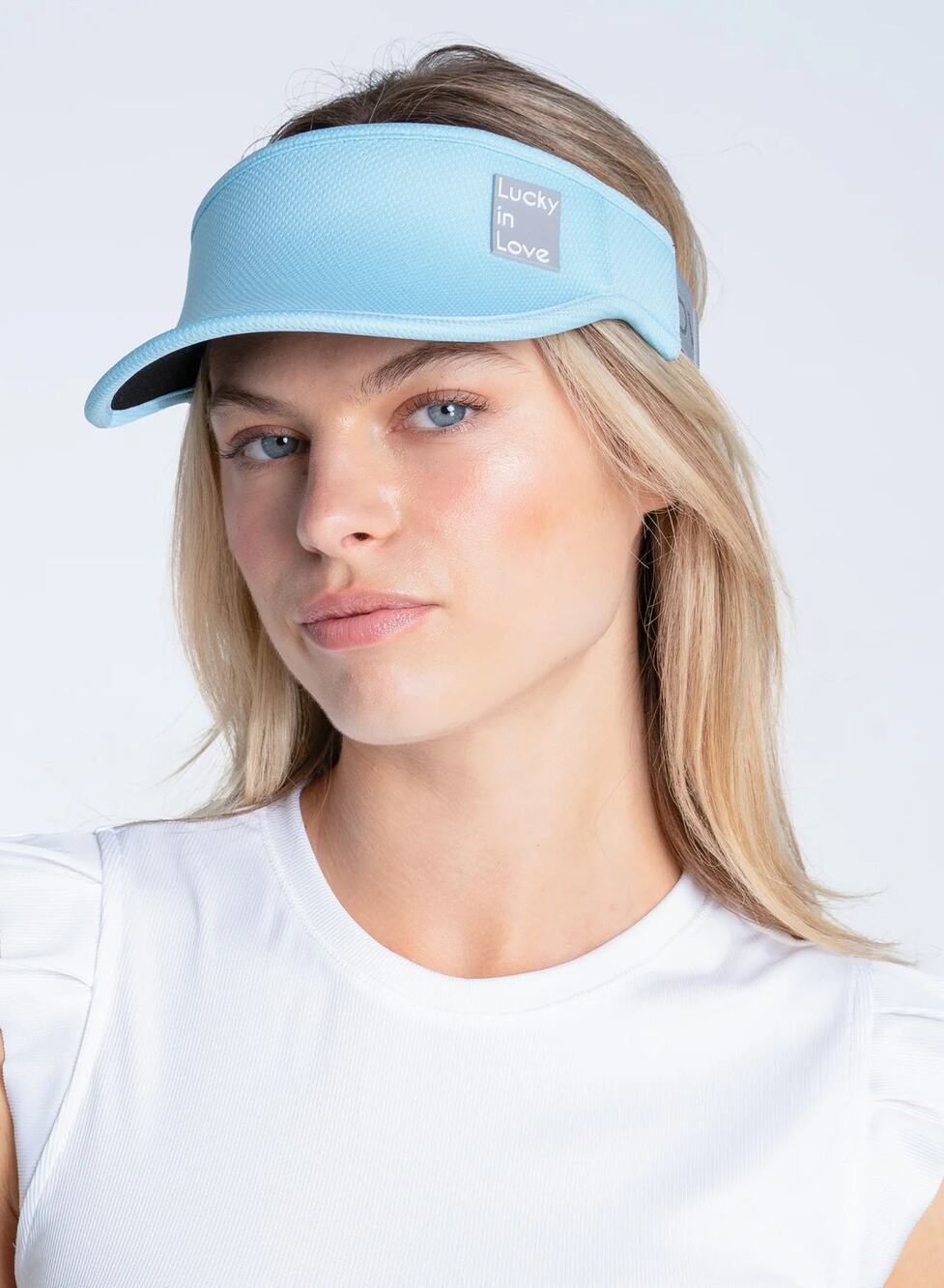Lucky In Love Lucky Logo Stretch Visor NWT ONE SIZE
